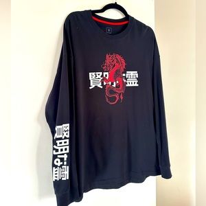 3/50$ Black long-sleeve / size large / unisex / drop shoulder sweater